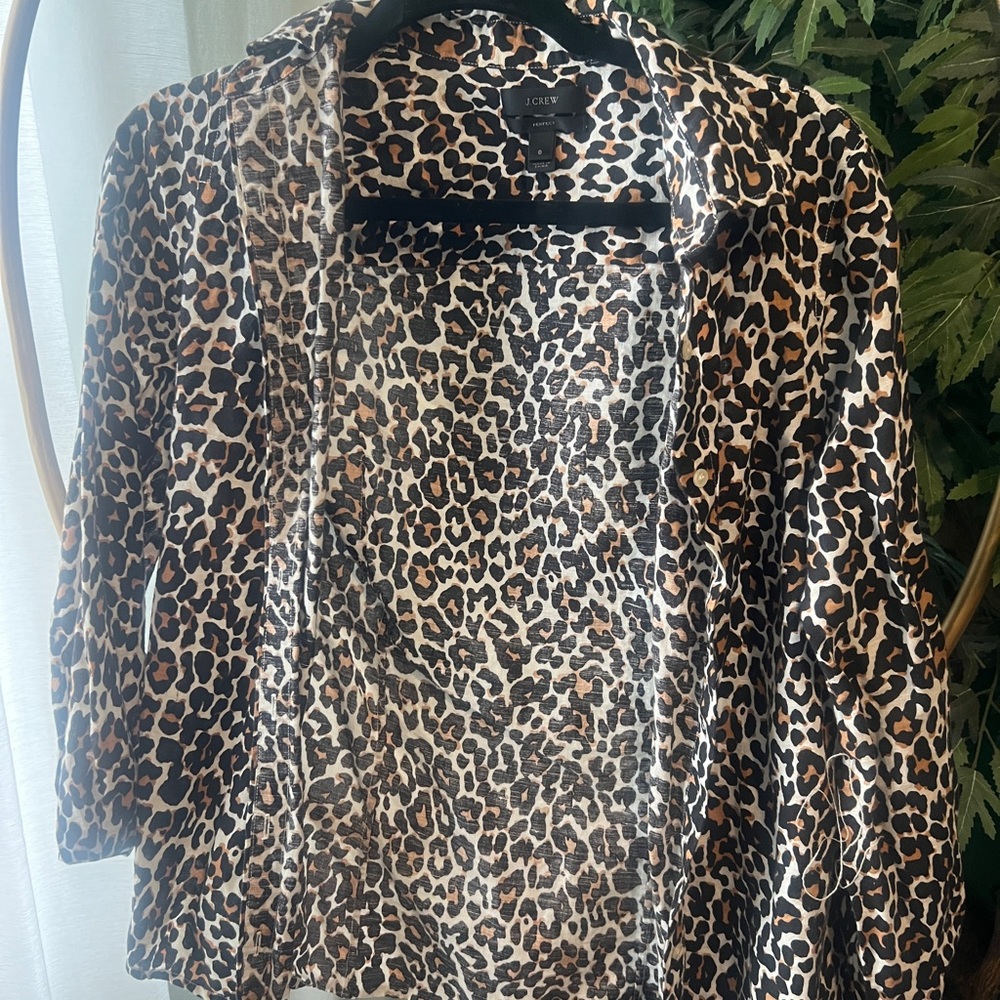 J.Crew Leopard Print Button Up